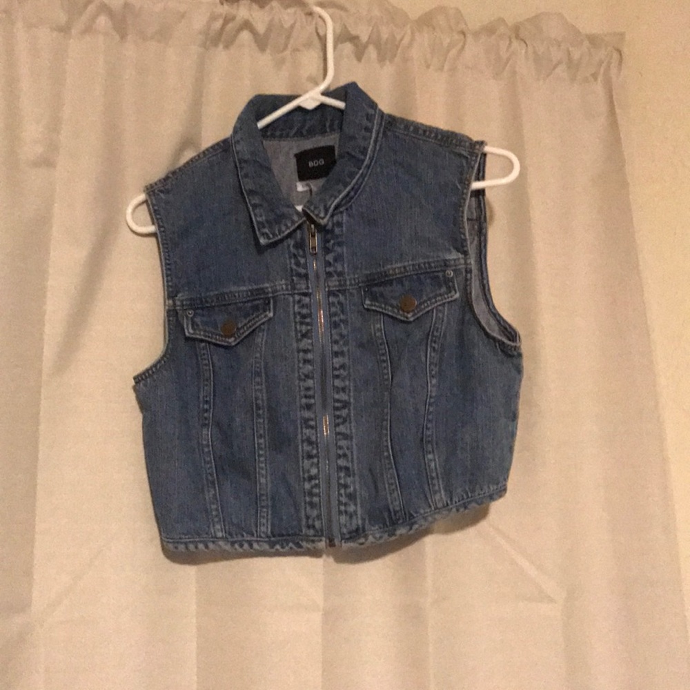 BDG cropped denim vest